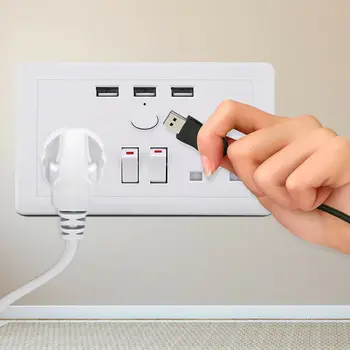Uosto 5V 2.1 USB Išėjimas UK Standartas Sieninio Elektros Lizdo Maitinimo šaltinis