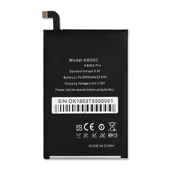 Už Oukitel K6000 Pro Baterijos Pakeitimo Originalus, Didelės Talpos, 6000mAh Atsargines Baterijas Oukitel K6000 Pro