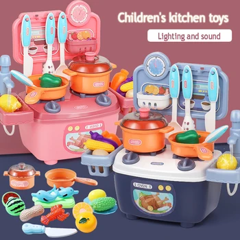 Vaikai Plastiko Modeliavimas Elektrinių Viryklių Indai Apsimesti Žaisti Virtuvės Žaislai, su Elektriniu Vandens praustuvas Rinkinys Vaikams Dovanų