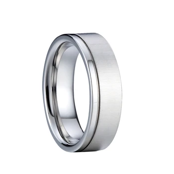 Vakarų stiliaus vyrų sidabro spalvos titano žiedas vyrų santuokos aljansus, papuošalai, vestuviniai žiedai, be akmenų moterys niekada išnyks