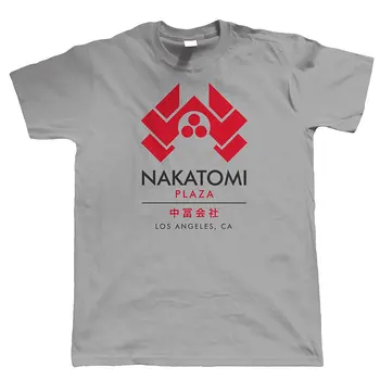 Vyrai 2018 m. Vasaros Apvalios Kaklo VYRIŠKI Marškinėliai VYRIŠKI T-Shirt Mados Nakatomi Plaza Nuotraukų T Shirts