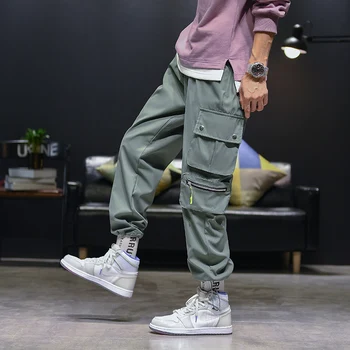 Vyrai Streetwear Krovinių Kelnės 2020 Harajuku darbo drabužiai Vyrams Kamufliažas Poilsiu Kelnes Hip-Hop Korėja Kelnės Sweatpants M-5XL