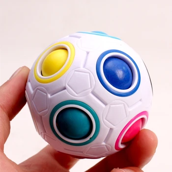 Yongjun Creative Magic Cube Greitis Vaivorykštė Galvosūkiai Kamuolys Futbolo cubo magico Mokymosi Žaislai Vaikams, Žaislai Vaikams berniukas