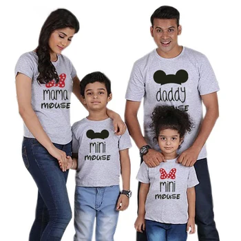 Šeimos derinti Drabužius Šeima Atrodo Mamytė Ir Man Drabužius 2020 Metų Vasaros trumpomis Rankovėmis Animacinių filmų Motina Dukra Tėvo Sūnus T-shirts