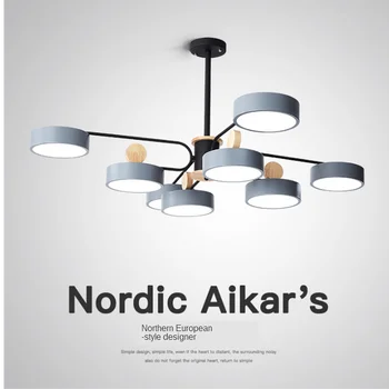 Šiaurės kūrybos lempos asmenybės Macaron LED šviestuvo modernus minimalistinio namo gyvenamasis kambarys miegamasis kambarys apšvietimas