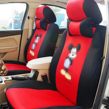 12pcs Cartoon Automobilių Sėdynės Padengti Universalus Sandwish Auto Sėdynės Raštas Kvėpuojantis Automobil Pagalvėlės, Interjero Aksesuarai Mergaitėms