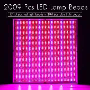 2000W 2009leds LED Grow Lempa viso Spektro LED Augalų Augimo Lempos Patalpų Apšvietimas Augti Šviesos Augalų Hydroponic Sistema, Augti Lauke