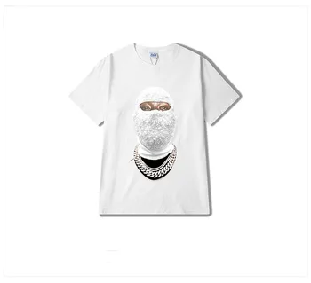 2019 Vasaros Mados Dizaino Deimantas Užmaskuotas Moteris, T Marškiniai Vyrams Aukštos Kokybės Medvilnės Hip-Hop Riedlentė Kanye West T-shirt