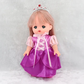 25cm lėlės drabužiai Mellchan lėlės mažai Merlot princesė Rapunzel suknelė suknelė lėlės priedai mergina žaisti namuose žaislas drabužiai