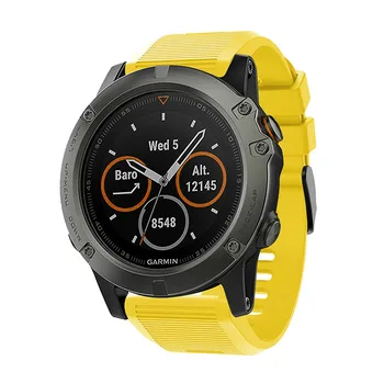 26MM Watchband Dirželis Garmin Fenix 5X 6X Pro 6X 3 3 HR WatchQuick Spaudai Silikono Easyfit Riešo Juostos Dirželis