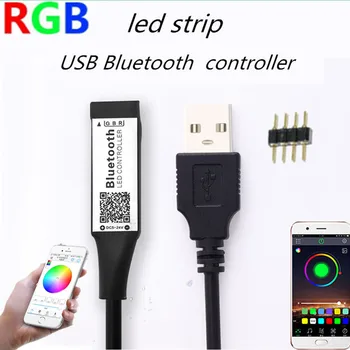 5V USB LED juosta RGB Wifi Valdytojas 4pin Bluebooth Galia TV Backlight led RGB juostos Valdiklis Tolimosios Šviesos Namuose spalvinga