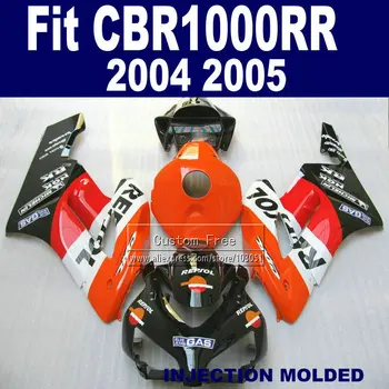 ABS fit Įpurškimo lauktuvės komplektai Honda 2004 m. 2005 m CBR1000RR CBR 1000 RR 04 05 CBR 1000RR repsol purvasargiai bodykit