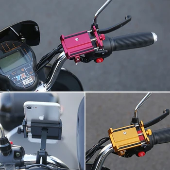 Anti-Slydimo Universalus Dviratis Dviračio Motociklo Telefono Laikiklis Laikiklis Smart Mobilųjį Lentynos Mobiliųjų Telefonų Rankenos, Apkaba Pasukti 360
