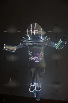 Ateityje šarvai technologijų Užsakymą baras gogo šokių drabužius naktinis klubas ds LED šviesos našumą drabužius raumenų vyriški kostiumai