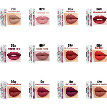 Atsparus Vandeniui Ilgalaikis Matinis Lūpų Skystas Lūpų Glazūra Seksualus Moterų Lūpų Makiažas Kosmetikos Moters Makiažas Profesionalus Makiažas