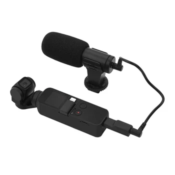 Audio Adapter 3.5 mm Mikrofoną Mic už DJI OSMO Kišenėje/Pocket 2 Jungtis Telefono Mount Turėtojas Darbalaukio Trikojo Vlogging Gyventi