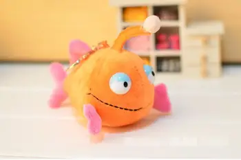 Candice guo! super mielas pliušinis žaislas, apelsinų didelėmis akimis, žuvies, jūrų velnių minkštas mažos lėlės raktų žiedas pakabukas gimtadienio, Kalėdų dovana 1pc