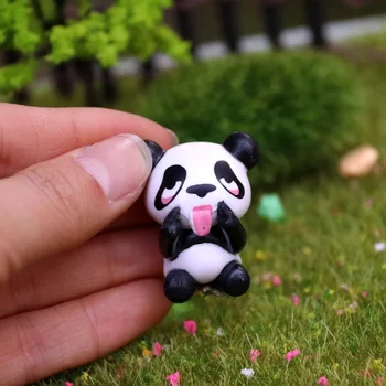 Cute Little Panda Baby Meškėnas Pyragas Apdaila Micro Kraštovaizdį 