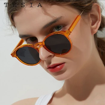 Derliaus Apvalūs Akiniai nuo saulės Moterims Prekės ženklo Dizaineris Skaidrus Moterų Saulės akiniai Vyrų lunette soleil 