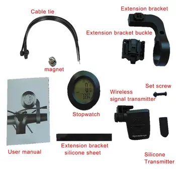 Dviračio Kompiuteris Chronometras Belaidžio Vandeniui Trijų Spalvų Backlight LCD dviračio Spidometras Odometras CAL ETA Dviračių dalys