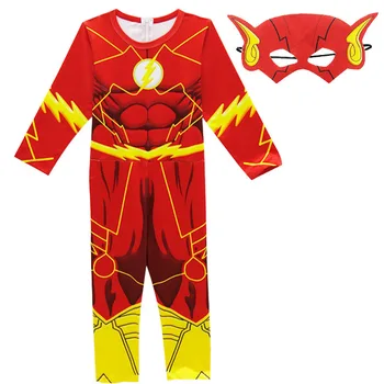 Flash Kostiumas Vaikams Halloween Kostiumai Berniukams Jumpsuits Superherojus 