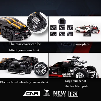 Greitis Čempionų Lenktynių Souped Iki Need For Speed Modifikuotų Automobilių Supercars Blokai Kit Plytų Klasikinis Modelis, Žaislai Vaikams