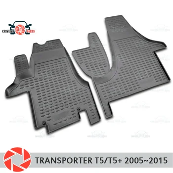 Grindų kilimėliai Volkswagen Transporter T5/T5+ 2005~kilimėlių ne slydimo poliuretano purvo apsaugos, vidaus reikalų automobilių stilius