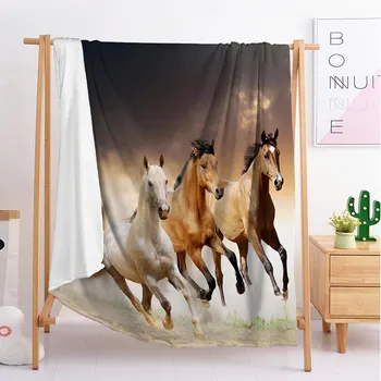 Gyvūnų Arklių veislės didelis custom antklodė svertinis antklodė sofa-lova, antklodės, pledai, lovos mesti, antklodė, patalynė