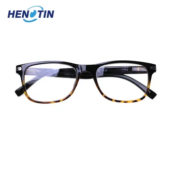 HENOTIN mados vyrų ir moterų paprasta, ypač lengvas plastikinis rėmas skaitymo akiniai