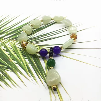 Jadery Gamtos Green Jade Akmuo, Apyrankės Moterims Karoliukų Apyrankės & Bangles Etninės Pearl Fine Jewelry 2019 Juodasis Penktadienis Pasiūlymai