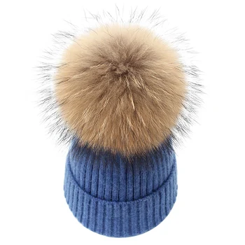 JIANGXIHUITIAN Paprastas Nekilnojamojo kailio kamuolys bžūp pp pp žiemos skrybėlę moterų girl 's hat megzti beanies bžūp nauja storio moteriška kepurė