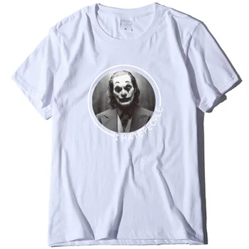 Joker aš Nekenčiu Žmonių Laiškas, Išspausdintas T Marškinėliai, Unisex Atsitiktinis Palaidų negabaritinių Plius Juokinga Tee Medvilnės Grunge Viršūnes Tee