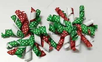Kalėdų korker lankai korker plaukų lankas spalvinga corker plaukų clips mix spalva boutique korker lankai