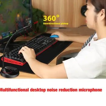 Kompiuteris, USB Mikrofonas 360 Laipsnių Lankstus Ratai-nemokama Internetinių Pokalbių, Dainavimo Konferencija Mikrofonas