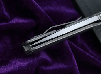 LEMIFSHE SMG Sulankstomas Peilis D2 peiliukų Titano rankena Vario plovimo virtuvė lauke medžioklės naudingumas Peiliai EDC Įrankiai