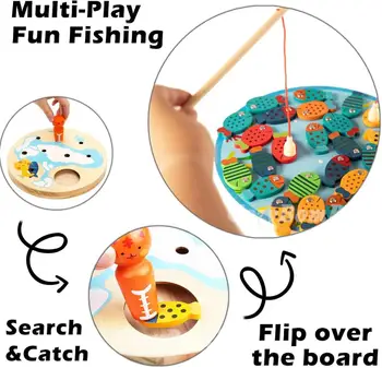 Magnetinės Medinės Žvejybos Žaidimas Žaislai Abėcėlė Žvejybos Skaičiavimo stalo Žaidimas, Žaislai, Vaikų Gimtadienio Mokymosi Švietimo Žaislai