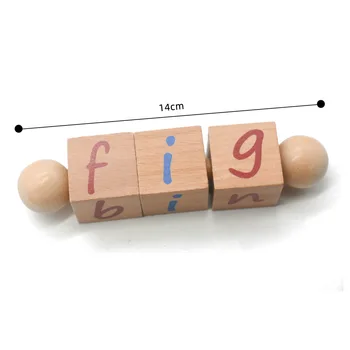 Meroco Montessori Kalbos Medžiagų Raidė Blokai Žodžių Rašybos Mokymosi Žaislas Švietimo Žaislai, 3 Metų Amžiaus Pyplys J1764H