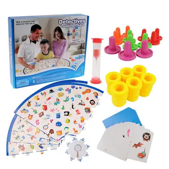 Montessori Įspūdį Vaikams Detektyvai Ieško Diagramos stalo Žaidimas Plastikinių Dėlionės Smegenų Mokymo Švietimo Žaidimas Vaikams