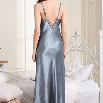 Moterų persirengimo suknelė madinga suknelė su V-kaklo sexy ilga suknelė namų paslauga vakaro drabužiai sleepwear moterims