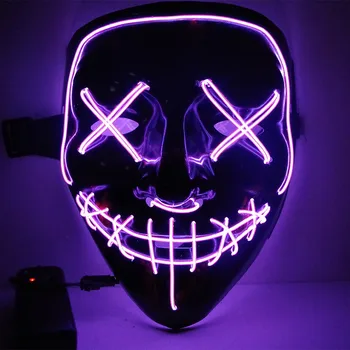 Naujas Halloween Mask LED Šviesos Šalis Kaukės Prapūtimo Rinkimų Metais Labai Juokingas, Kaukių Festivalis Cosplay Kostiumų Švyti Tamsoje