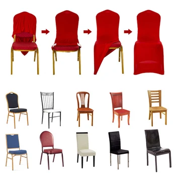 Naujas Super Storas Medvilnės Spandex Valgomojo Kėdė Padengti Ruožas Vienas Gabalas Universalus Kėdžių Dangose Skalbti Mašinoje Aukštas Atgal Kėdė