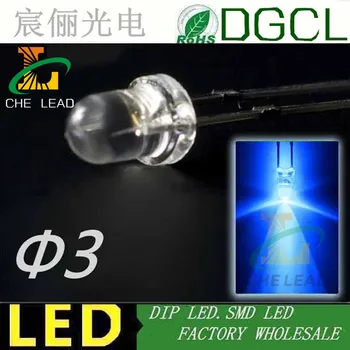 Nemokamas pristatymas Balti 3MM Apvalus LED 6000-7000K) LED diodų 3.0-3.5 V dip led