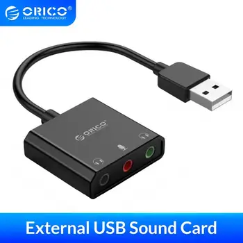 ORICO Garso plokštė Išorinių 3.5 mm USB Adapteris USB Ausinės Ausinių Garso Sąsaja PS4 Pro 