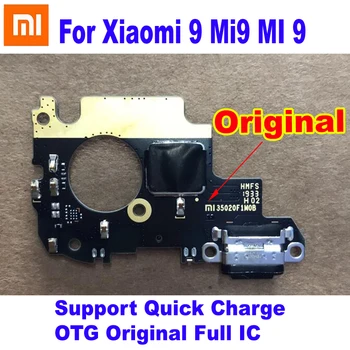 Originalus Visiškai IC Už Xiaomi Mi 9 Mi9 Mi 9T 9SE Mi 9Lite Mikrofonas, USB Kištukas, Apmokestinimo Uosto Valdybos Greitai Įkrauti Flex Kabelio Jungtis