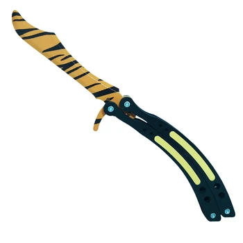 Peilis iš vaizdo žaidimas drugelis dantų tigras CS go | peilis CS go (medinis replika V2)