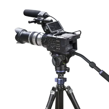 Profesionalios Sunkiųjų Vaizdo Trikojo Greitai Apversti Užrakto Panoraminis Skysčio Galva su Puse Rutulio Dubenėlį Skaitmeninis DSLR kamera Kamera
