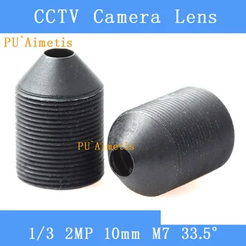 PU'Aimetis CCTV objektyvus 2MP, 1/2.7 1/3 1/4 HD 10mm stebėjimo kamerą 33.5 laipsnių infraraudonųjų spindulių M7 objektyvo sriegis