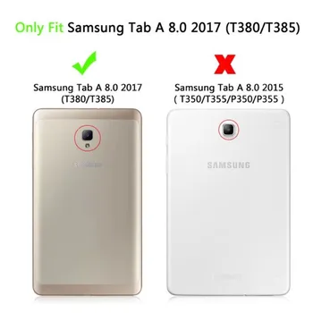 Samsung Galaxy Tab 8.0 2017 T380 T385 Šarvai Hibridas atsparus smūgiams Sunkiųjų Apsaugos Stovėti Padengti Atveju SM-T380 SM-T385