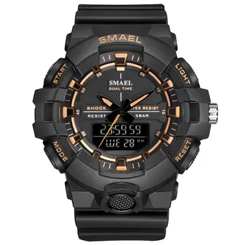 SMAEL Mens Kariniai Laikrodžiai Prabangos Prekės Sporto Kvarciniai Laikrodžių Vyrams, Vandeniui Black Laikrodis Dirželis Data Reloj Hombre 2020 m.