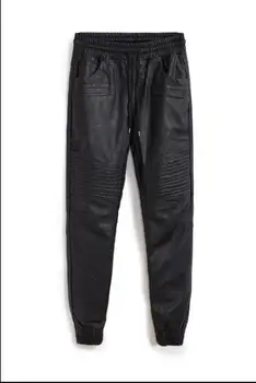 S~3XL ! 2020 m. rudens-žiemos mados nauji vyriški laisvalaikio sujungimas odinės kelnės, vyriški motociklo plius dydis Hareno, tai kelnės